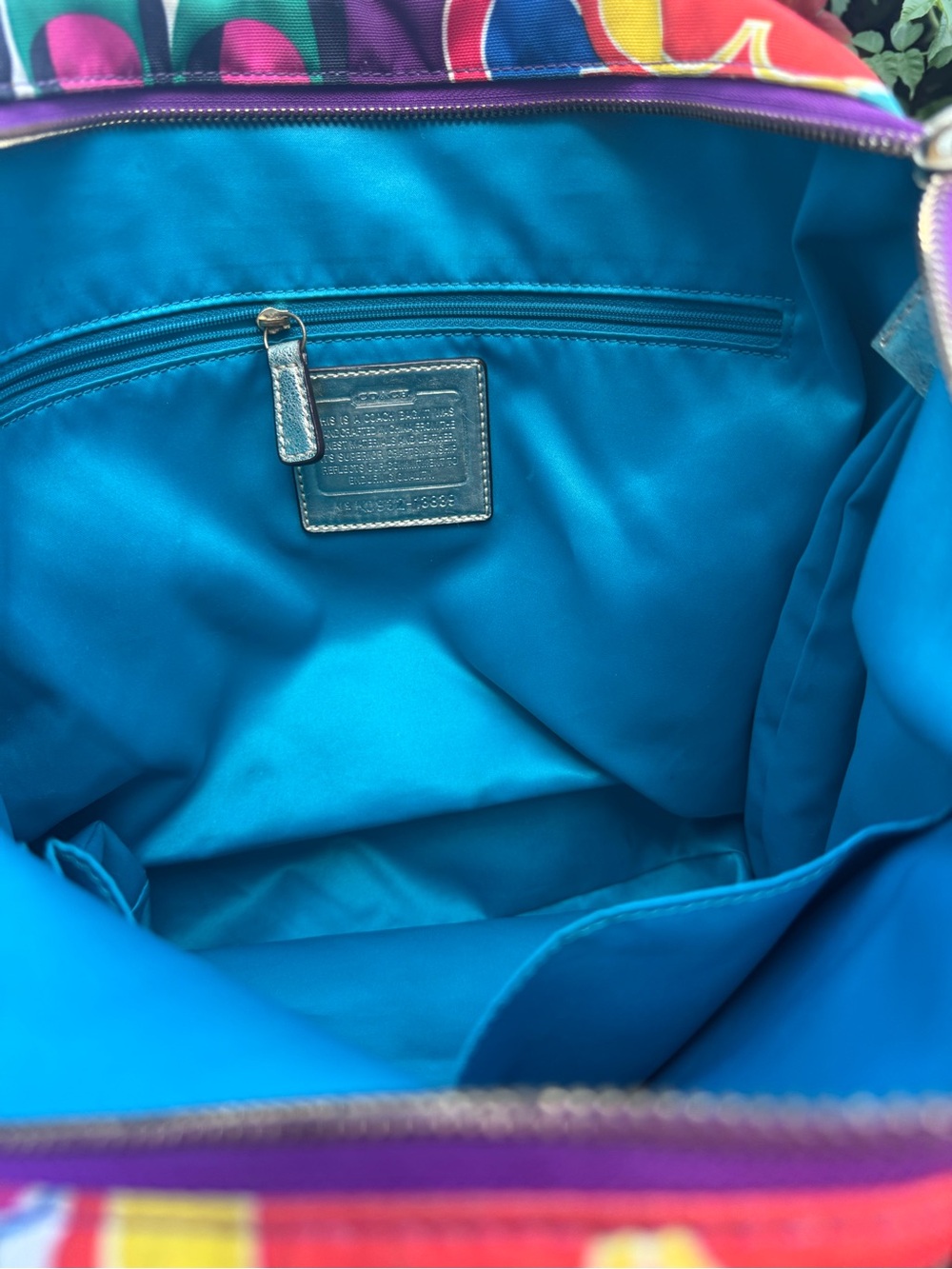 Vintage Coach Poppy Pop Signature C Glam Tote - Picture 8 of 10